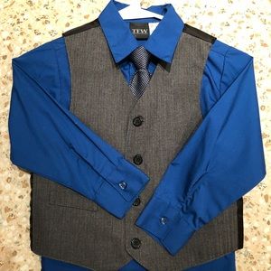 Boys 3-piece vest and shirt set